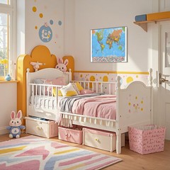 Map of the World Educational Map with Flags Poster Print Decor 2X3FT 1.5X 2.4FT