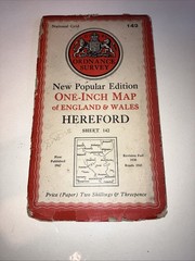 Vintage Ordnance Survey One Inch Hereford 1947 Map On Paper P2