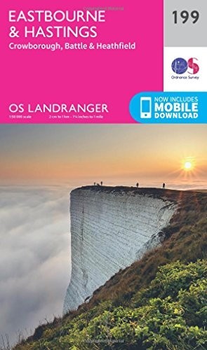 Eastbourne & Hastings Map | Crowborough,… by Ordnance Survey Sheet map, folded