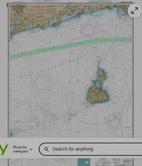 MAP NOAA Nautical Chart 13215 Block Island Sound Point Judith to Montauk Point
