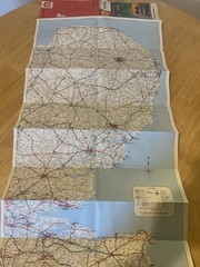 Vintage – Shell Touring Map No 2 – South and East England – c1966