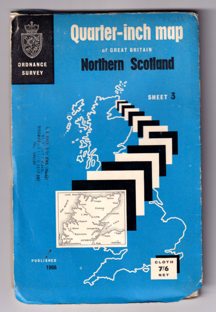 NORTHERN SCOTLAND – Ordnance Survey Quarter Inch Map (cloth)