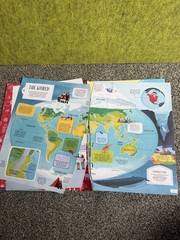 Usborne Big Picture Atlas kids 15 illustrated maps wildlife oceans landmarks