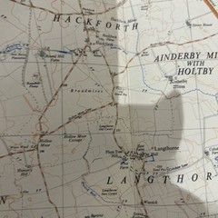 CATTERICK Ordnance Survey Sheet SE29 Two & Half Inch MAP 1952 Langthorne aiskew