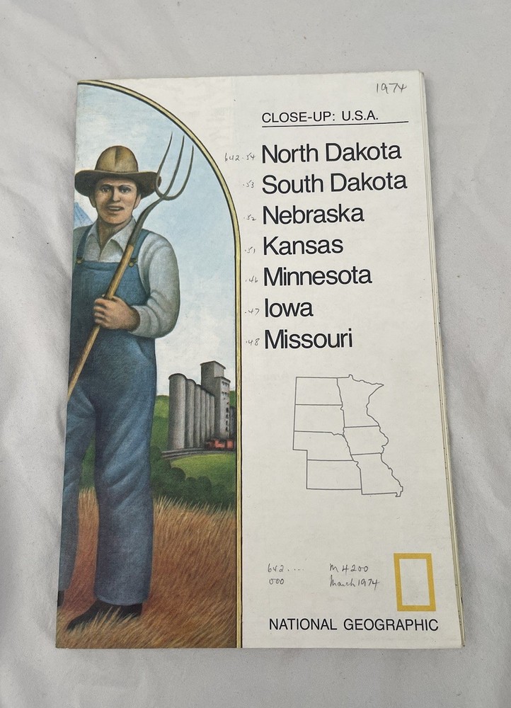 Vintage National Geographic Close Up USA The North Central States March 1974
