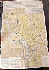 Vintage London 1964 London City Map Street Index Mobil Map No. 5 Mobil Oil Co.