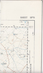 Ordnance Survey 1:25,000 First Series Map Sheet SP 70 Thame
