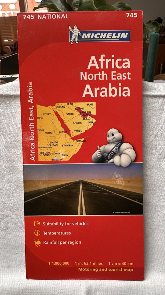 Africa North East Arabia – Michelin National Map 745