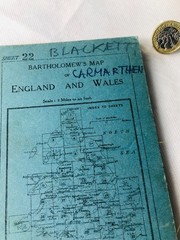 Map England and Wales Bartholomew Vintage ra