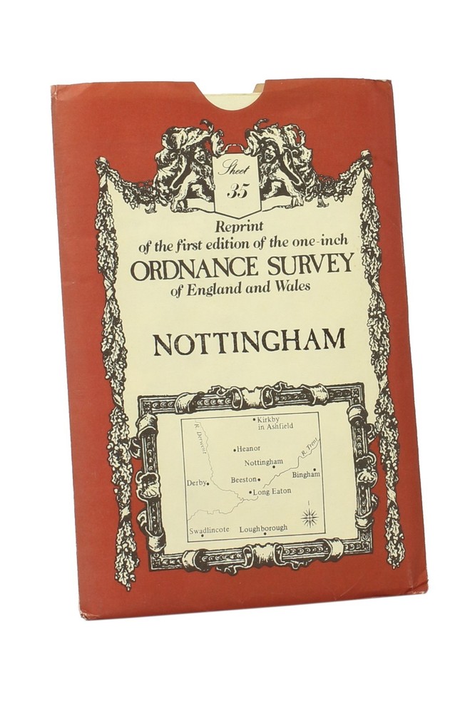 Nottingham, reprint of the first edition of the one-inch Ordnance Survey map