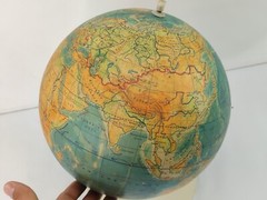 Vintage Globe World Map Soviet Russian USSR 1990s