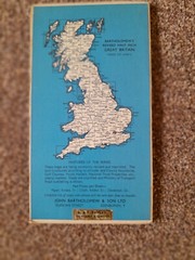 BARTHOLOMEWS CLOTH HALF-INCH CONTOURED MAP EXMOOR SHEET 3 C1960