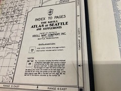 Kroll’s large folio plat Atlas of Seattle: South Supplement Sea-Tac, Renton Etc