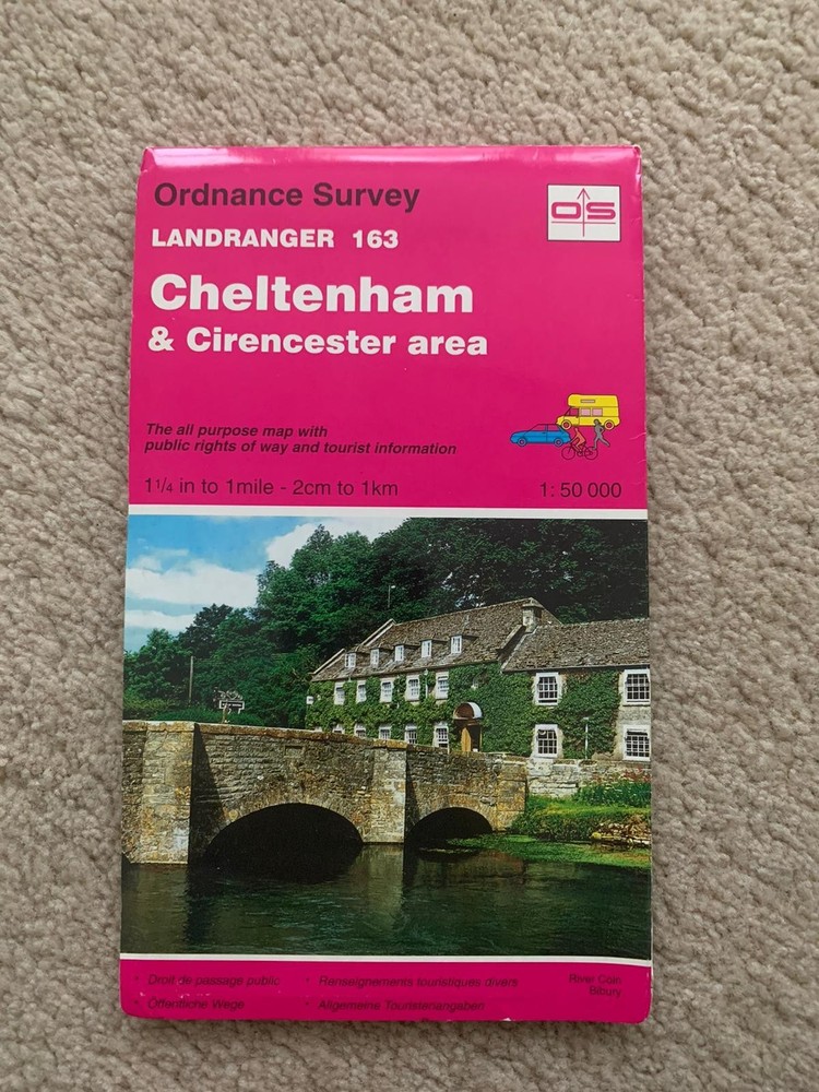 Ordnance Survey Landranger Map 163 (Cheltenham) – great condition!