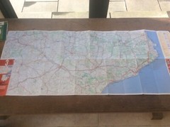 Mapas De Carreteras Firestone Hispania MAP Fold Out Wall Map Barcelona Spain