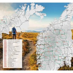 Norway Hemsedal Nordeca Topo map 3022 walking hiking ski tour 1:50K multilingual
