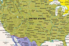 Map of The World Wall Chart Poster Mural School Classroom Home Decor（120x80cm ）