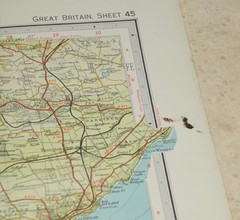 MID-SCOTLAND 1962 Bartholowmew’s Half-Inch Contoured Map Sheet 45