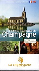 Sheet Road Map and Guide Champagne Province, France