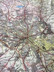 Bartholomew Map West Riding Yorkshire Leeds Vintage 70s 1972 Paper ½” FreePostUK