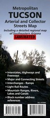 Gloss Laminated Metropolitan Tucson Arterial and Collector Streets Map Including