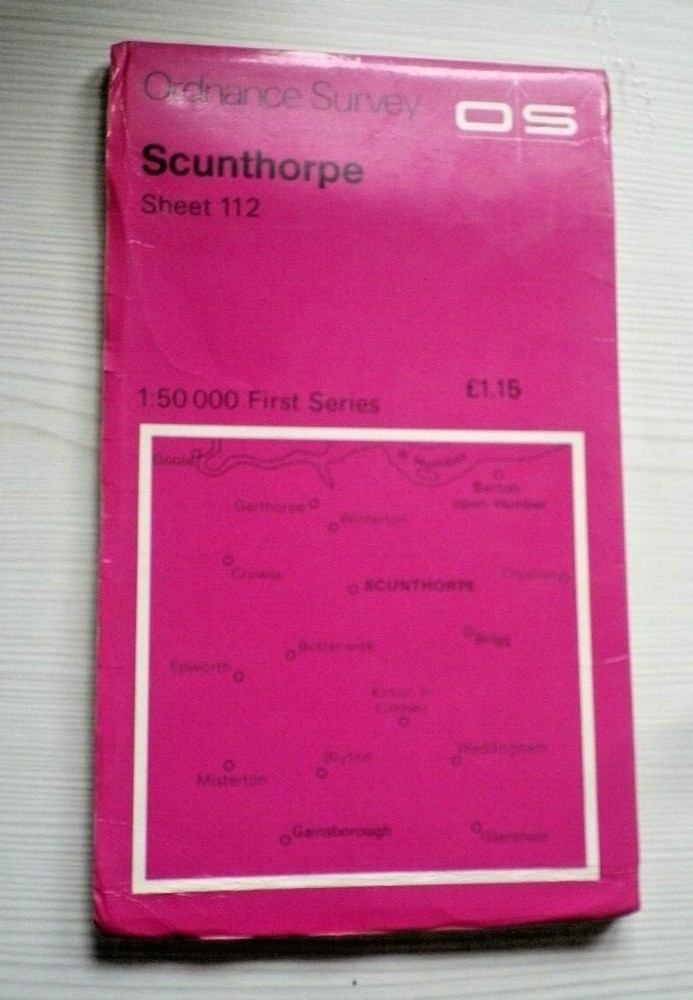 Ordnance Survey Map Sheet 112 Scunthorpe (1:50 000 Map)