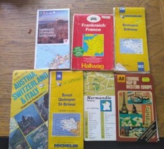 7 X Maps Europe/France/ Denmark