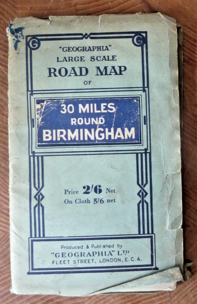 Geographia Paper Map 30 Miles Round Birmingham