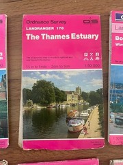 Job Lot 8 Vintage Ordnance Survey Maps Landranger 1:50000 London S. West Retro