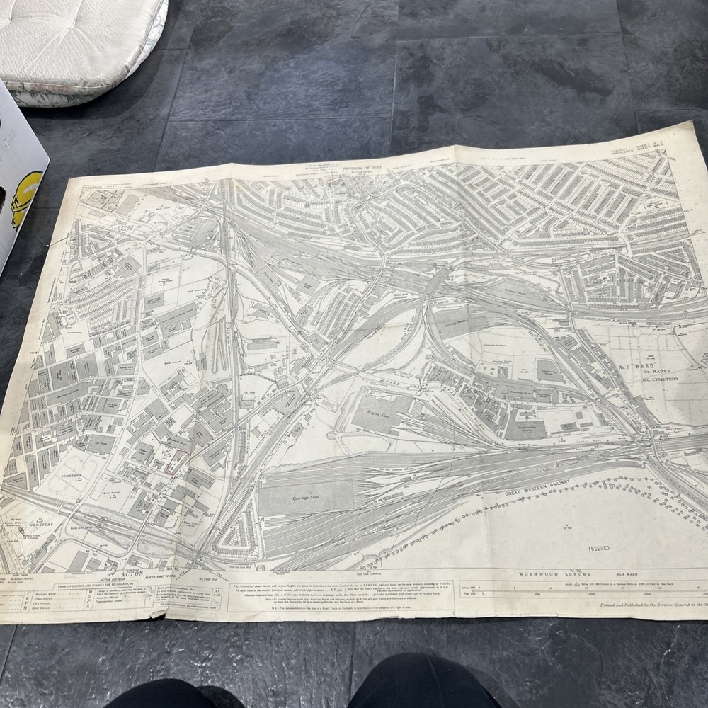 Ordinance Survey Large Scale 25 Inch Map London Sheet 4/6 Middlesex Sheet 16 /6￼