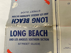 VINTAGE Road Map Long Beach & LA Southern Section Richfield Street Guide 1964