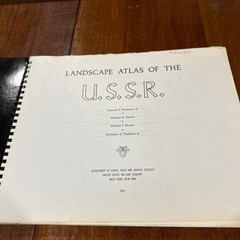 Landscape Atlas of the U.S.S.R. West Point Military Academy Graphic Maps 1971