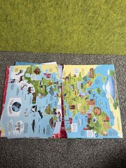 Usborne Big Picture Atlas kids 15 illustrated maps wildlife oceans landmarks