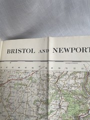 Vintage Ordnance Survey Map Sheet 155 Bristol and Newport