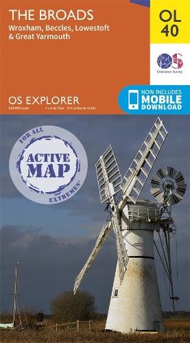 The Broads (Map) OS Explorer Active Map