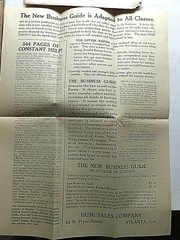 1929 Letterhead, Info for Salesmen – Huse Sales, Atlanta – Books, Maps, Atlases