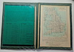 Quiet-Way Motoring Maps Price’s Motorine Oil complete approx 50miles:1inch 1930s