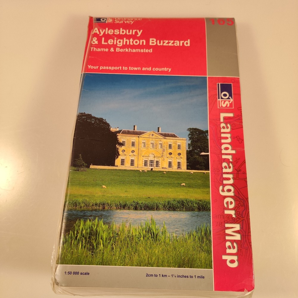 OS Ordnance Survey Landranger Map Sheet 165 Aylesbury & Leighton Buzzard – 2002