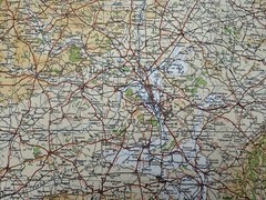 ORDNANCE SURVEY MIDLANDS Sheet 8 CLOTH QUARTER INCH MAP OF GREAT BRITAIN – 1946