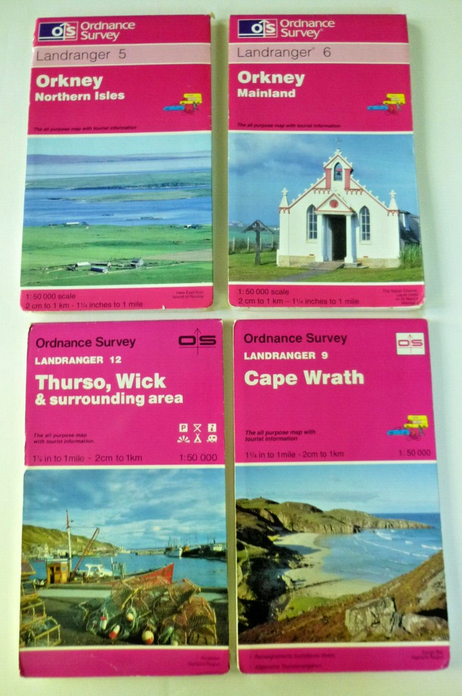 SCOTTISH HIGHLANDS ORDINANCE SURVEY MAPS TEN MAPS LANDRANGER PATHFINDER