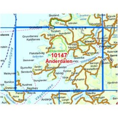 Norway Anderdalen map 10147 Norge-serien 1:50,000 topogrpahic walking hiking