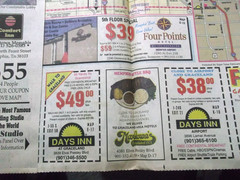 Sun City Memphis Tennessee Free Local City Paper Area Map Vintage 90s Coupons