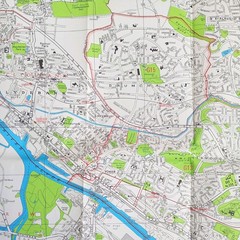 Geographia Large Scale Colour Street Plan: Greater Glasgow.
