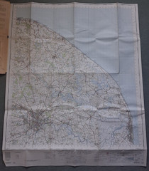 Vintage Ordnance Survey One Inch Paper Map of Norwich No 126 1954