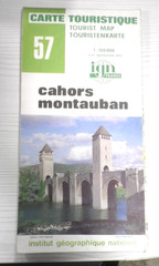 Carte Touristique Routière IGN France 57 ❤️ Cahors Montauban 1980 – Edition 3