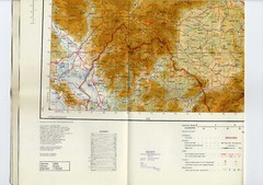 NIS Serbia Yugoslavia topographical map, War Office & Air Ministry 1959 1:500000