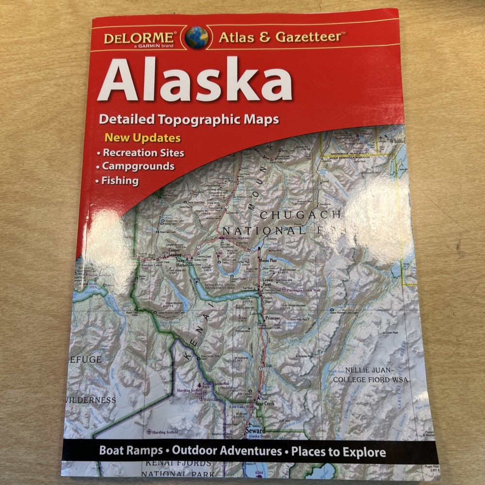DeLorme Topographic Atlas Alaska Very Extensive Camping, Outdoor Adventure ETC.