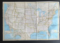 Vintage National Geographic America map bundle south illinois ohio federal utah