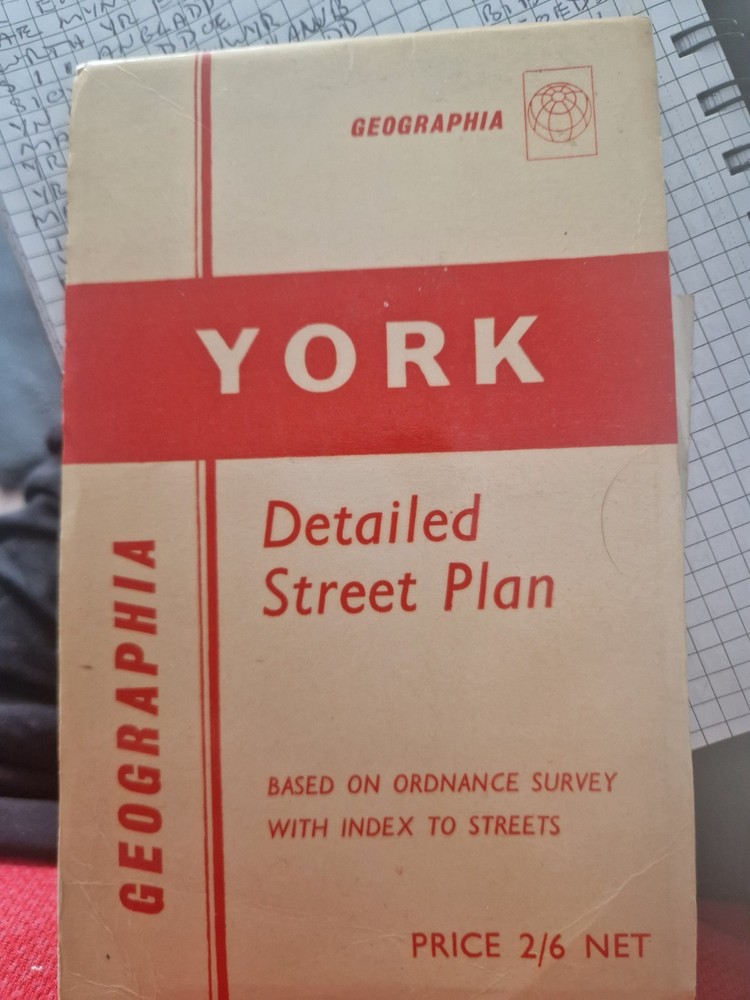 YORK DETAILED STREET PLAN (VINTAGE 2/6 NET) ebay uk