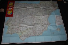 Spain & Portugal – Hallwag 1:1,000,000 Motoring Map – 1963